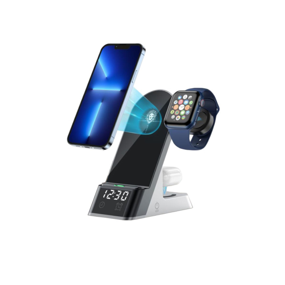 شارژر وایرلس 6 کاره گرین لیون مدل Green 6 in 1 Wireless Charger GN6IN1WFCBK با توان 15W