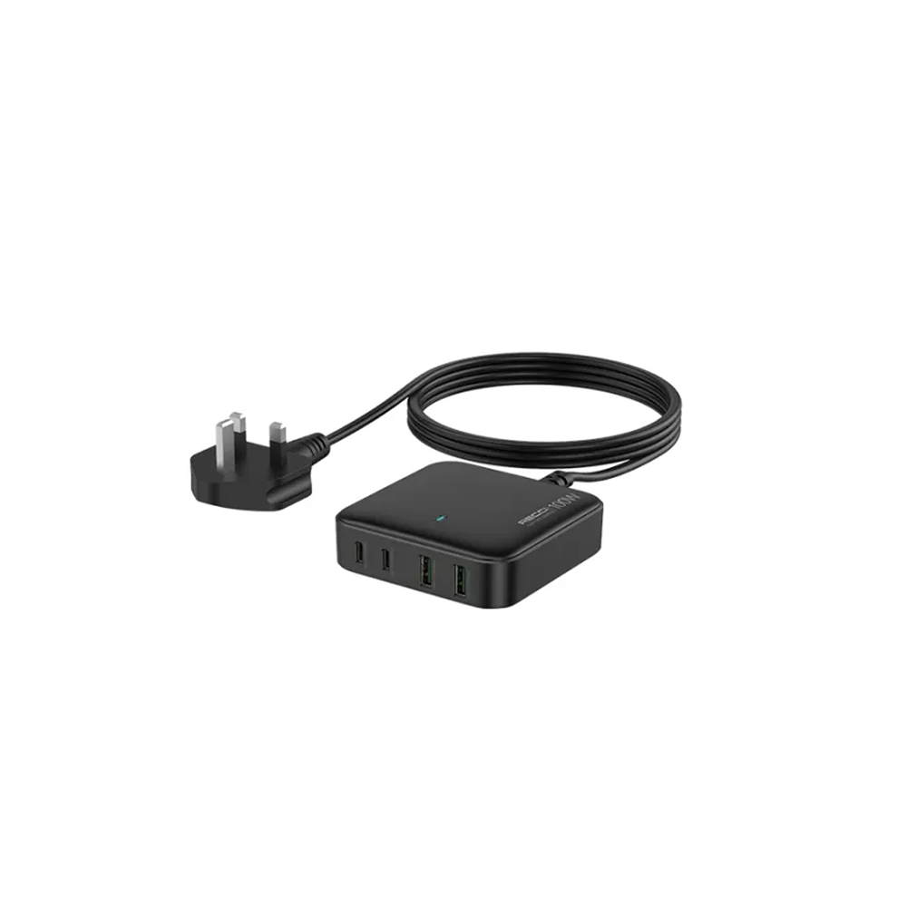 شارژر رومیزی فست شارژ رچی مدل Recci GaN Desktop Charger RC39 توان 100W