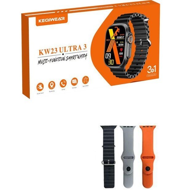 ساعت هوشمند برند KEQIWEAR سه بند مدل KW23 MAX